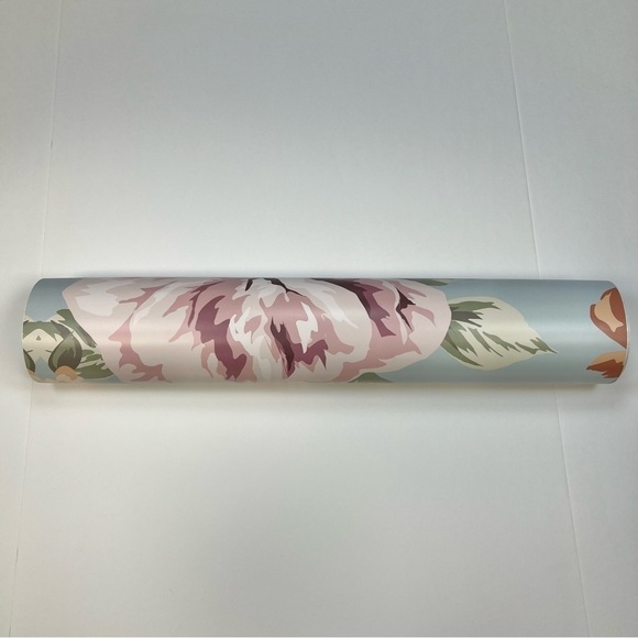 Anewall Cutesie Wallpaper Peel & Stick 141"W x 108"H Eggshell Floral Roses Mural - Picture 2 of 9